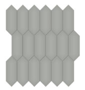 2x5 Taupe Glossy Picket Mosaic | Quality Carpet Inc.