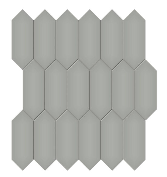 2x5 Taupe Glossy Picket Mosaic | Quality Carpet Inc.