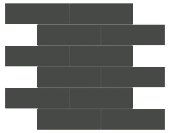 2x6 Retro Black Glossy Brick Mosaic | Quality Carpet Inc.
