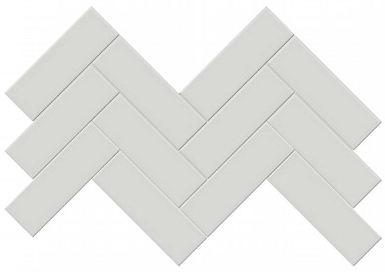 2x6 Warm Grey Matte Herringbone Mosaic | Quality Carpet Inc.