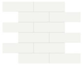 2x6 White Glossy Brick Mosaic | Quality Carpet Inc.