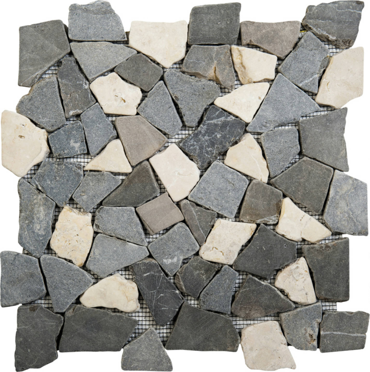 White/Grey/Black Opus Interlocking Mosaic | Quality Carpet Inc.